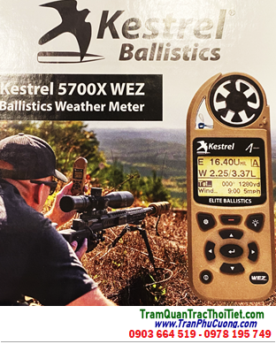 Kestrel 5700X WEZ Weather, Máy đo vi khí hậu quan trắc thời tiết Meter with Applied Ballistics, Xuất xứ Mỹ (USA)